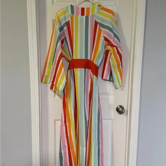Colorful Striped Women's Pajama Robe - Picture 2 of 3